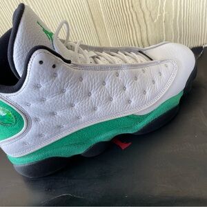 White and Green Athletic Sneakers